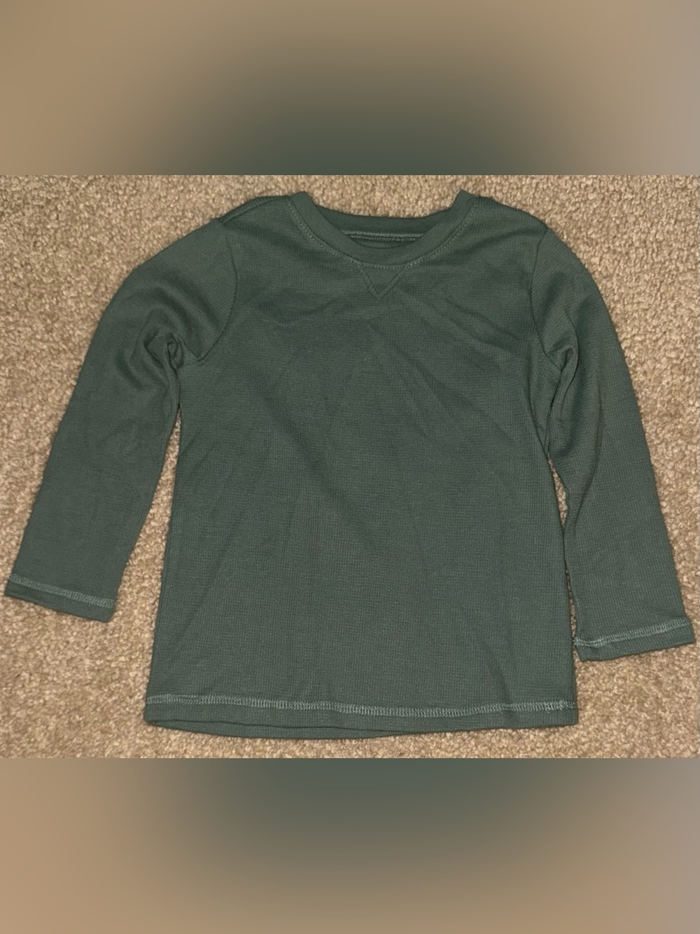 Long Sleeve Thermal Top in Forest Green